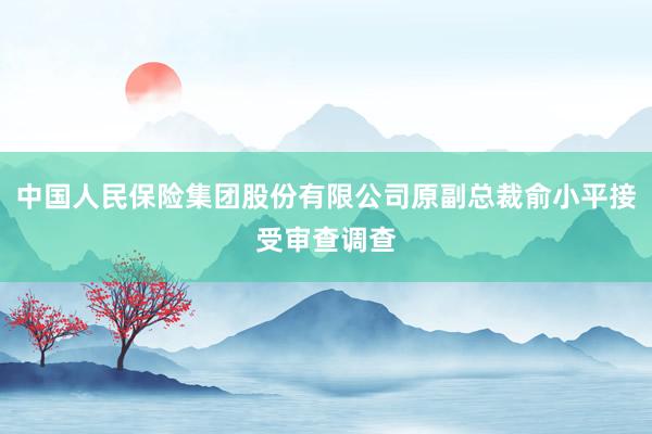 中国人民保险集团股份有限公司原副总裁俞小平接受审查调查
