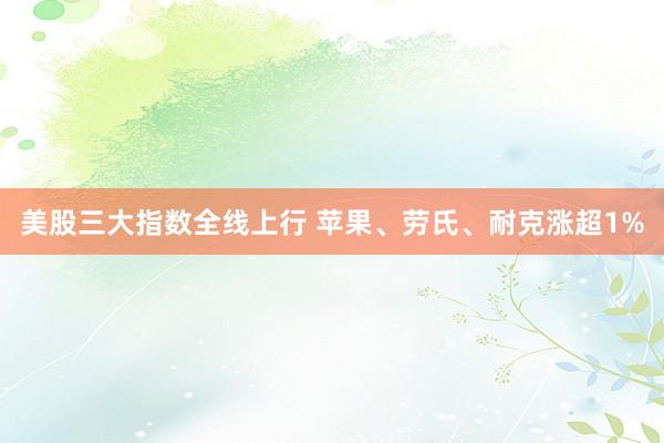 美股三大指数全线上行 苹果、劳氏、耐克涨超1%