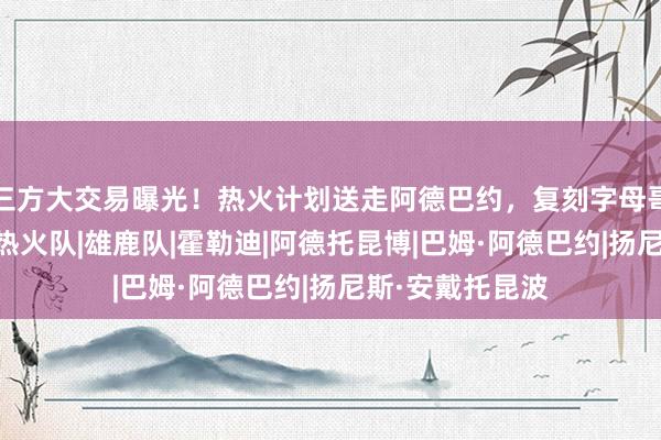 三方大交易曝光！热火计划送走阿德巴约，复刻字母哥雄鹿夺冠阵容|热火队|雄鹿队|霍勒迪|阿德托昆博|巴姆·阿德巴约|扬尼斯·安戴托昆波