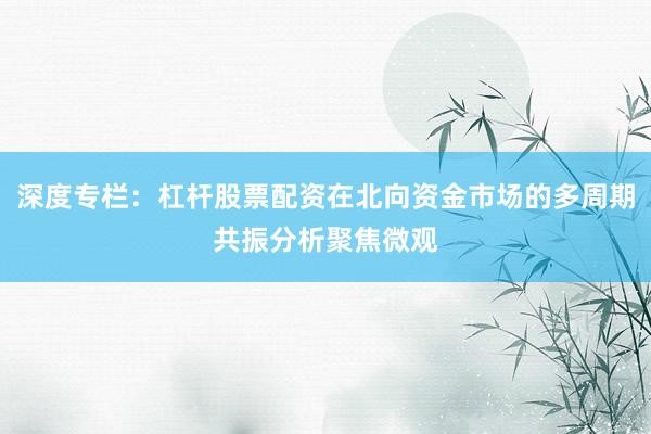 深度专栏：杠杆股票配资在北向资金市场的多周期共振分析聚焦微观