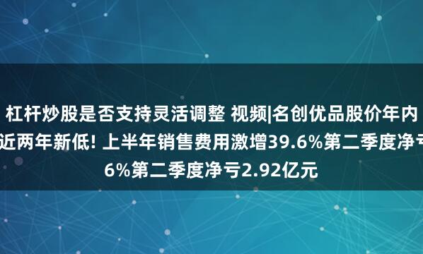 杠杆炒股是否支持灵活调整 视频|名创优品股价年内“腰斩”创近两年新低! 上半年销售费用激增39.6%第二季度净亏2.92亿元