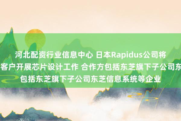 河北配资行业信息中心 日本Rapidus公司将协助17家企业为其客户开展芯片设计工作 合作方包括东芝旗下子公司东芝信息系统等企业