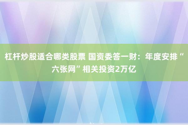 杠杆炒股适合哪类股票 国资委答一财：年度安排“六张网”相关投资2万亿